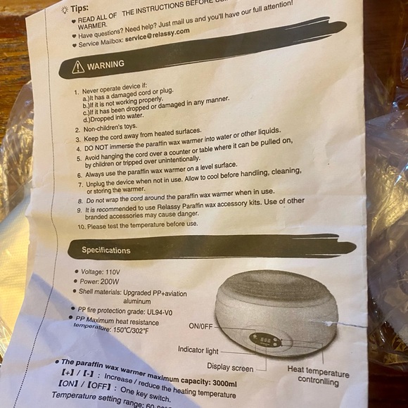Relassy Professional Paraffin Wax Warmer Kit - Picture 8 of 8